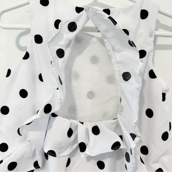 ZARA Girls Polka Dot Open Back Dress - Picture 5 of 10